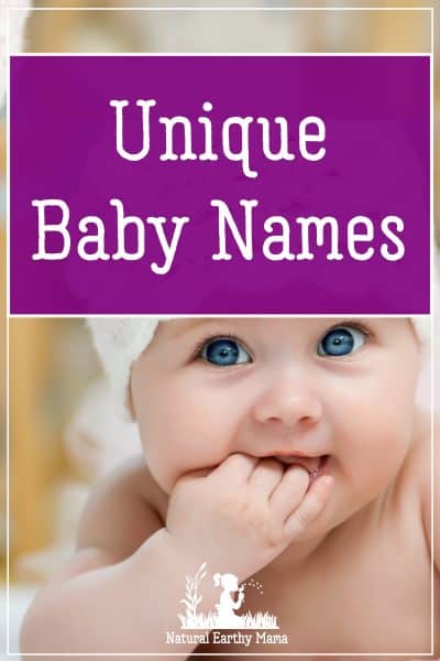 Choosing a baby name is one of the hardest things you will ever do. Finding a unique and special name just for your baby is a real challenge. Check out these perfect unique baby names chosen for you #babynames #naturalearthymama