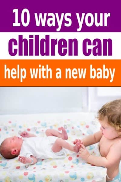 If you are having a new baby, there are plenty of tips for getting your older children involved with your new baby. Introducing your toddler to the new baby is easier when you have some tasks that your kids can help out with. #naturalearthymama