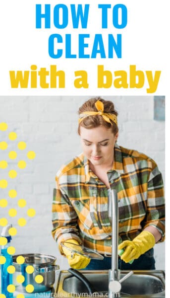 how to clean with a baby promo image